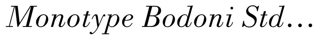 Monotype Bodoni Std Book Italic